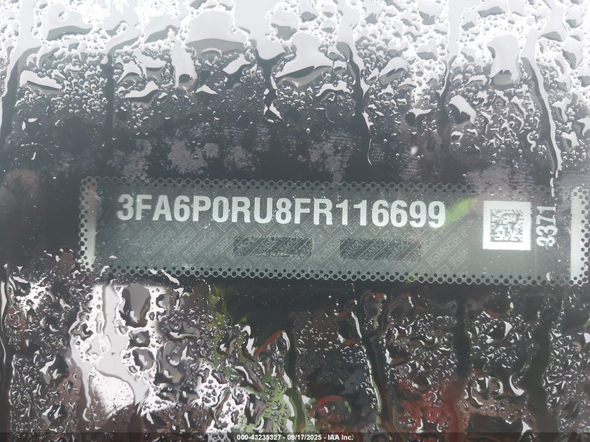 2015 Ford Fusion Hybrid Titanium VIN: 3FA6P0RU8FR116699 Lot: 43235327