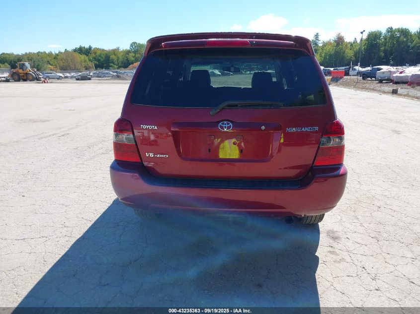 2007 Toyota Highlander Limited V6 VIN: JTEEP21A770201291 Lot: 43235363