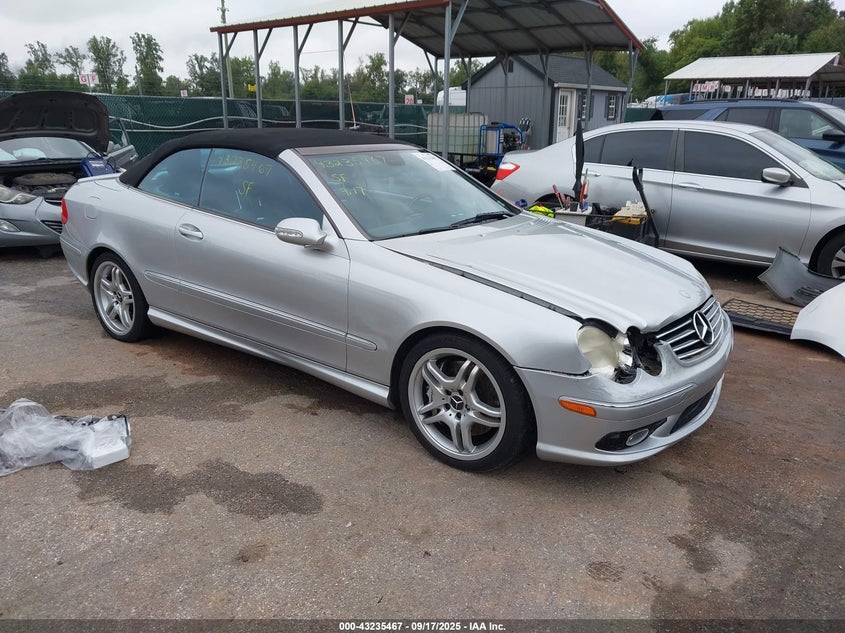 2005 Mercedes-Benz Clk 55 Amg silver cabrio gasoline WDBTK76G85T039072 photo #1
