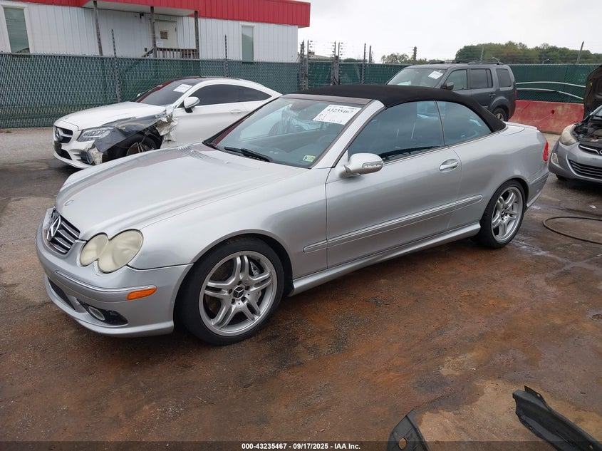 2005 Mercedes-Benz Clk 55 Amg silver cabrio gasoline WDBTK76G85T039072 photo #3