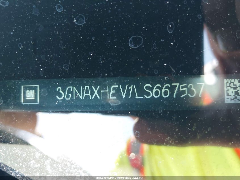 2020 Chevrolet Equinox Fwd Ls VIN: 3GNAXHEV1LS667537 Lot: 43235495