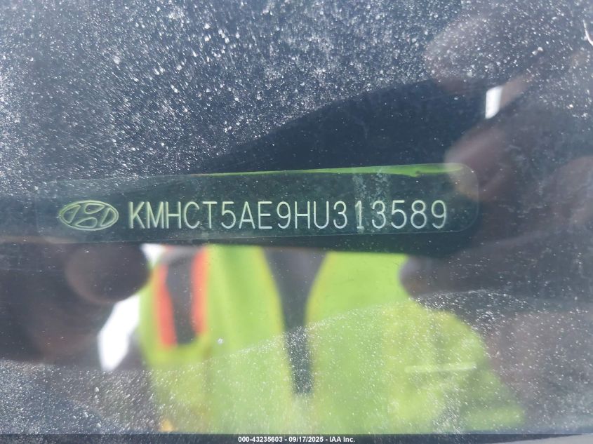 2017 Hyundai Accent Se VIN: KMHCT5AE9HU313589 Lot: 43235603