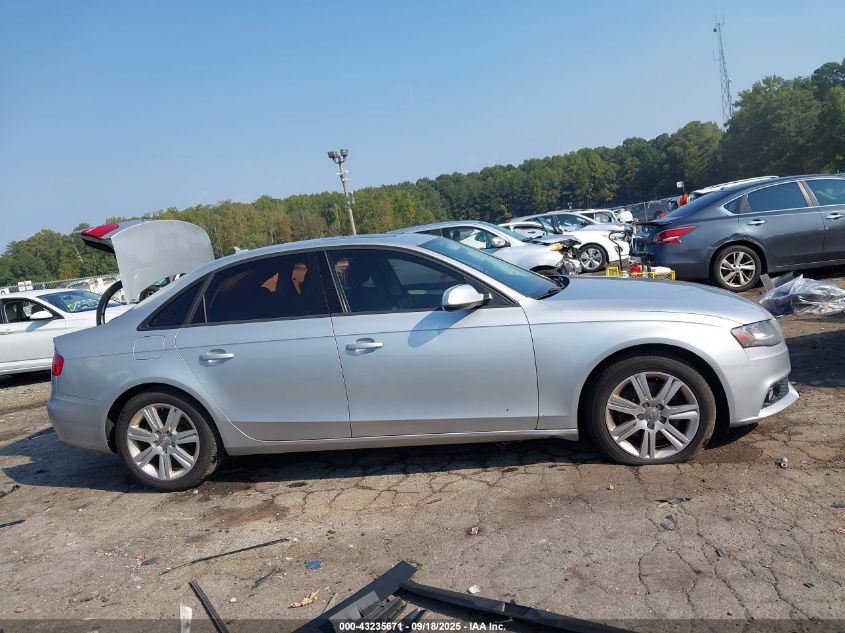 2010 Audi A4 2.0T Premium VIN: WAUAFAFL9AN048396 Lot: 43235671