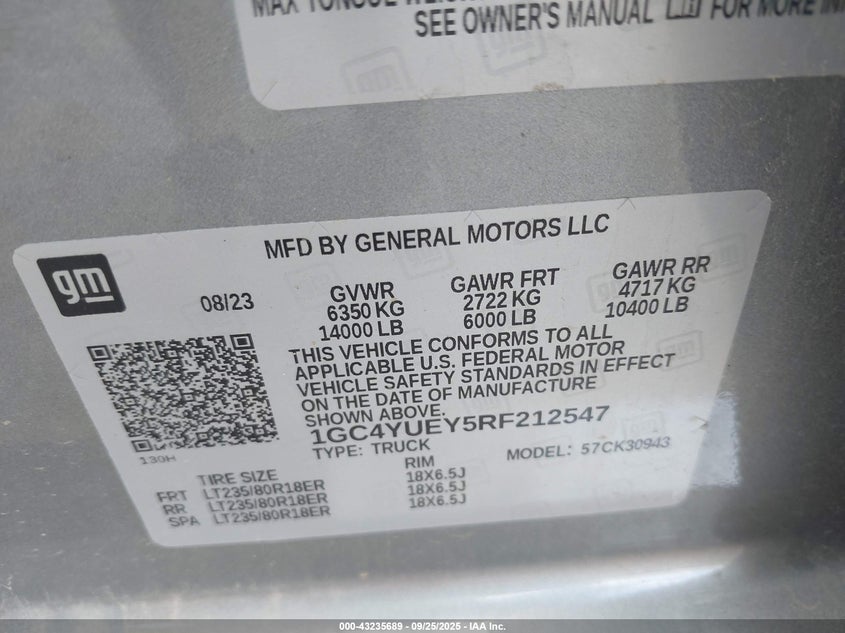 1GC4YUEY5RF212547 2024 CHEVROLET SILVERADO photo no. 8