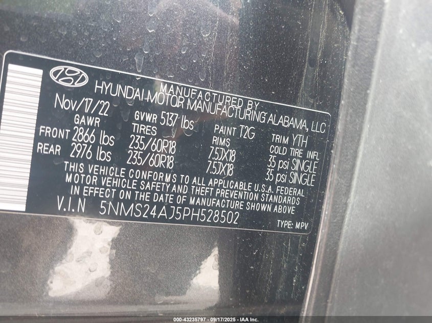 2023 HYUNDAI SANTA FE SEL - 5NMS24AJ5PH528502