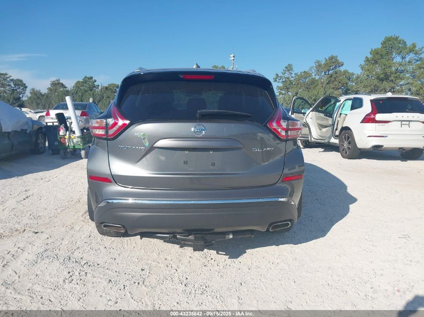 2015 Nissan Murano Sl VIN: 5N1AZ2MH7FN281162 Lot: 43235842