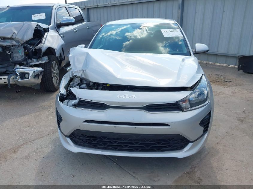 2022 Kia Rio Lx VIN: 3KPA24AD0NE437874 Lot: 43236053
