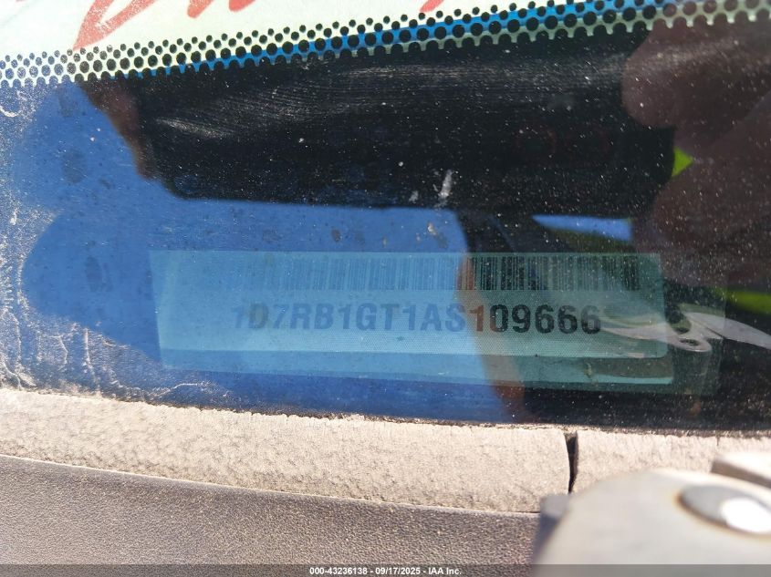2010 Dodge Ram 1500 Slt/Sport/Trx VIN: 1D7RB1GT1AS109666 Lot: 43236138