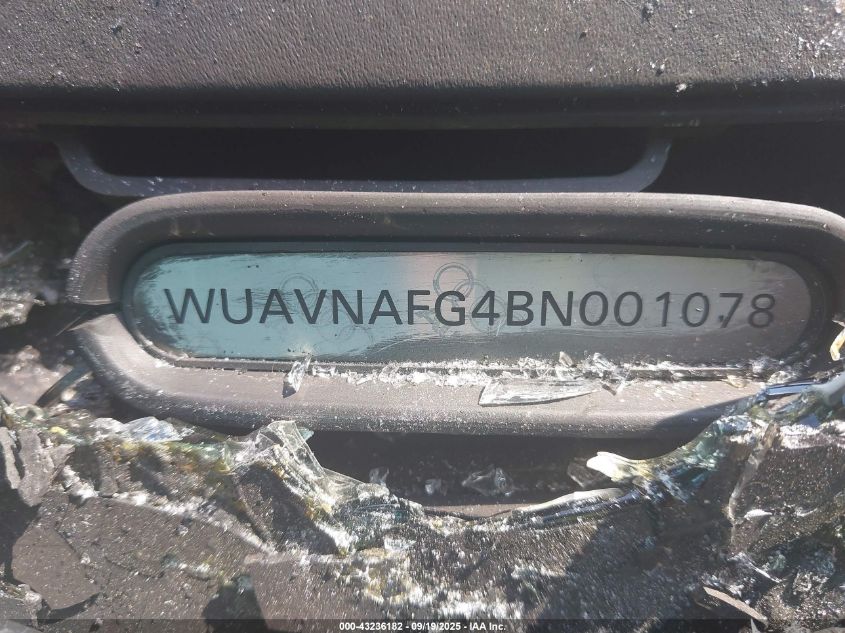 2011 Audi R8 5.2 VIN: WUAVNAFG4BN001078 Lot: 43236182