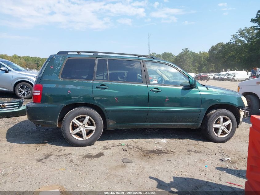 2001 Toyota Highlander V6 VIN: JTEGF21A210005973 Lot: 43236389