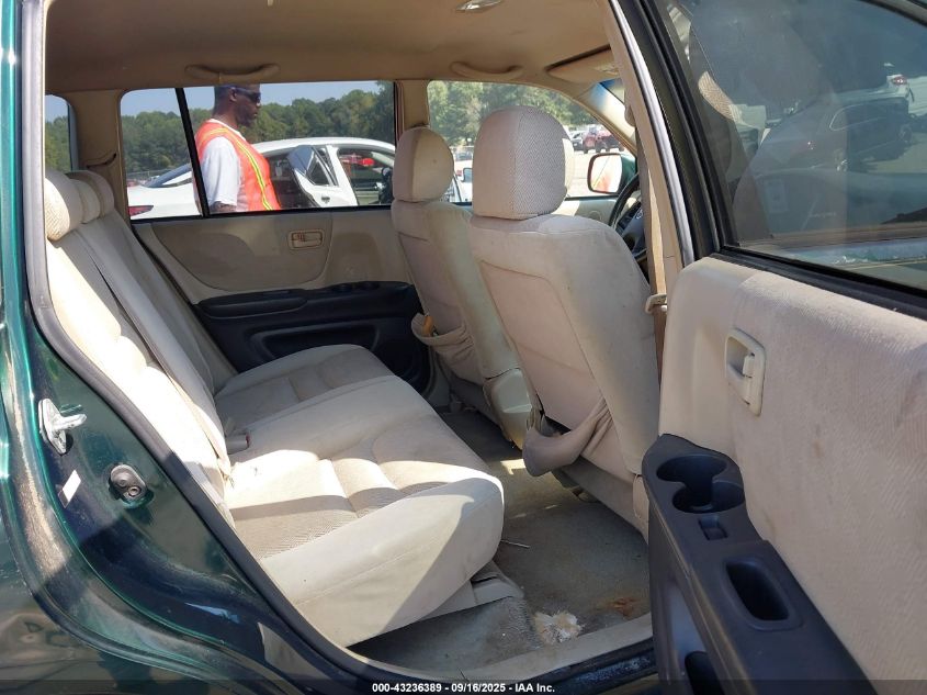 2001 Toyota Highlander V6 VIN: JTEGF21A210005973 Lot: 43236389