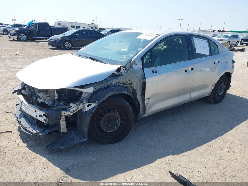 2020 Toyota Corolla L silver sedan gasoline JTDDPRAE8LJ058626 photo #3