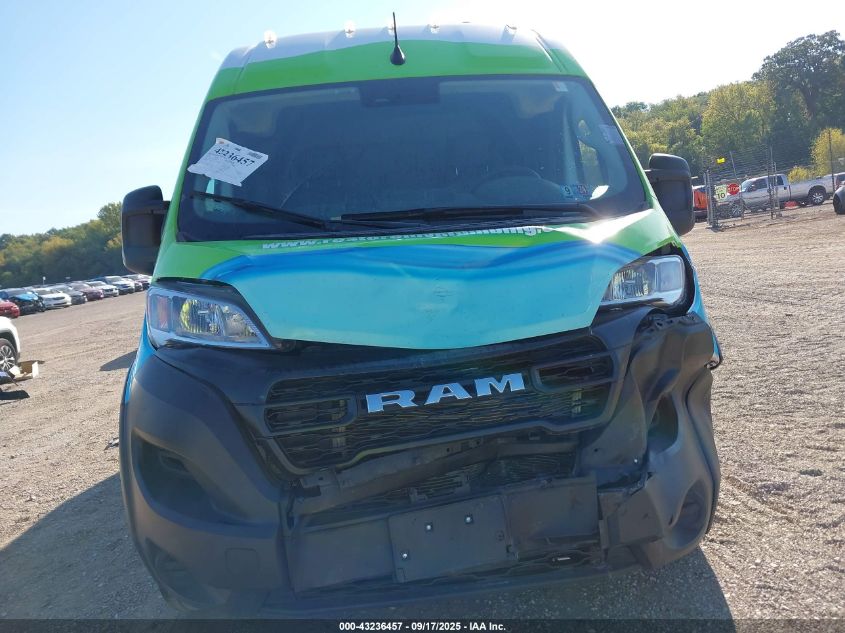 2024 Ram Promaster 2500 Tradesman High Roof 159 Wb W/Pass Seat VIN: 3C6LRVDG3RE101374 Lot: 43236457