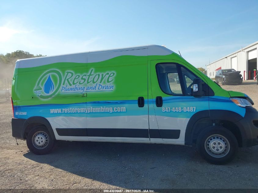 2024 Ram Promaster 2500 Tradesman High Roof 159 Wb W/Pass Seat VIN: 3C6LRVDG3RE101374 Lot: 43236457