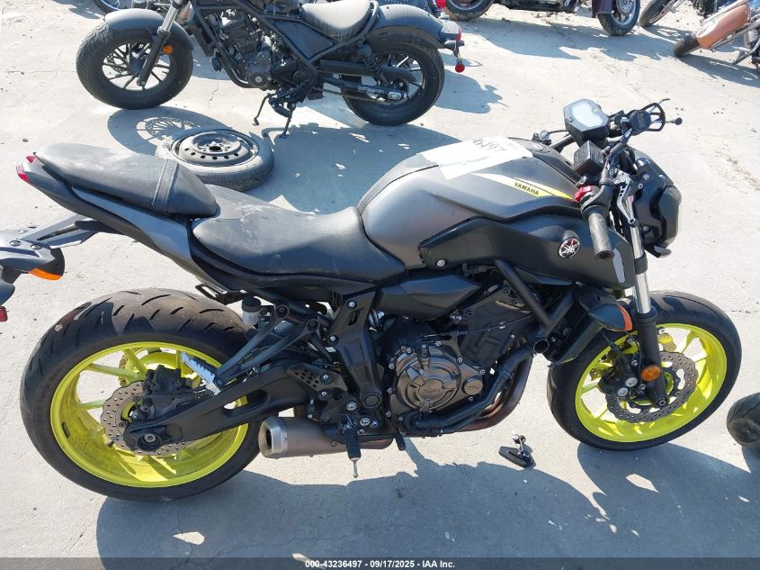2018 Yamaha Mt07 VIN: JYARM27E1JA001626 Lot: 43236497