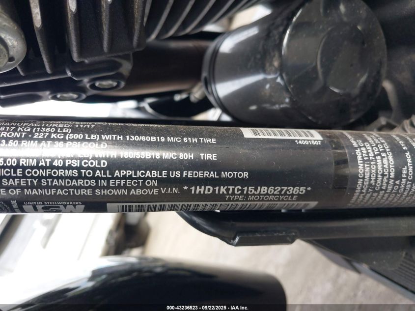 2018 Harley-Davidson Fltrxs Road Glide Special VIN: 1HD1KTC15JB627365 Lot: 43236523