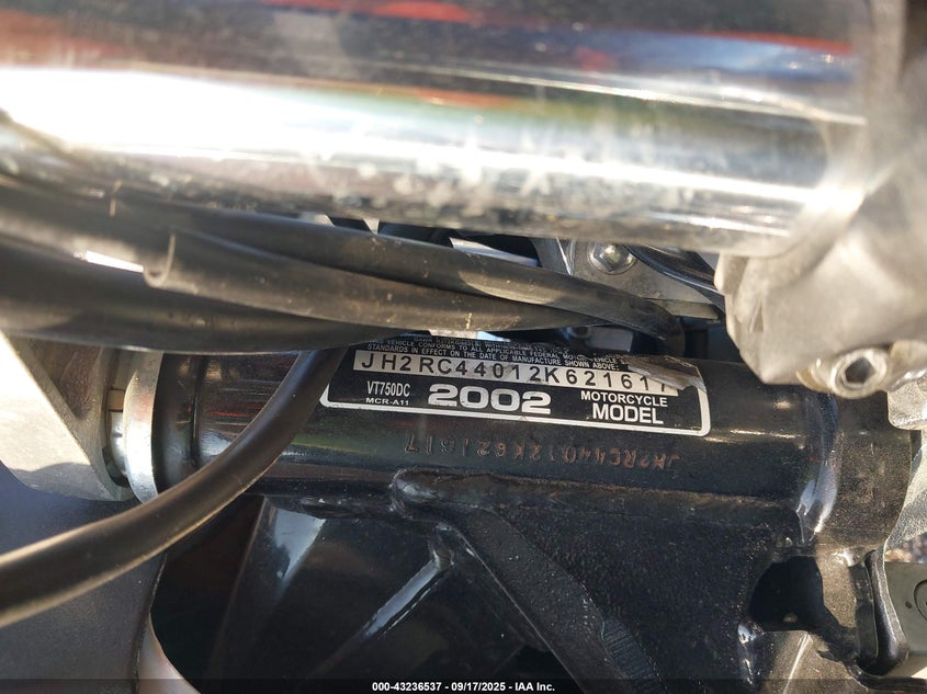 2002 HONDA VT750 DC - JH2RC44012K621617