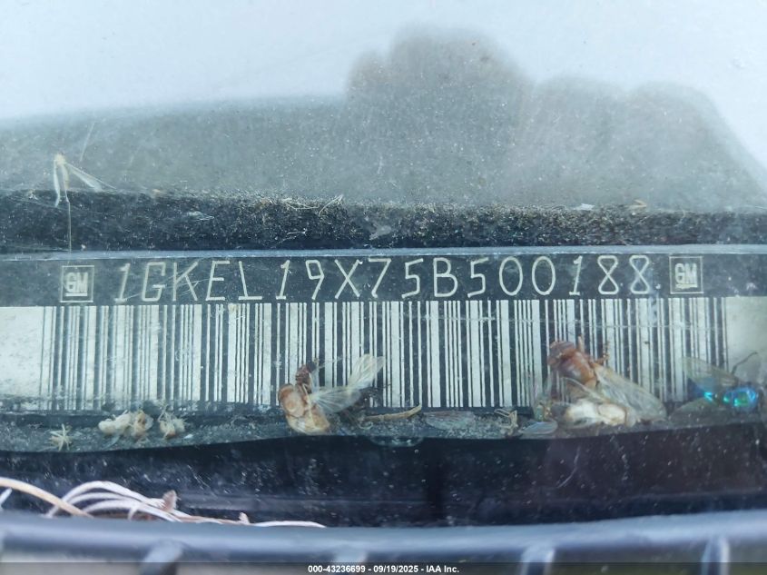 2005 GMC Safari VIN: 1GKEL19X75B500188 Lot: 43236699