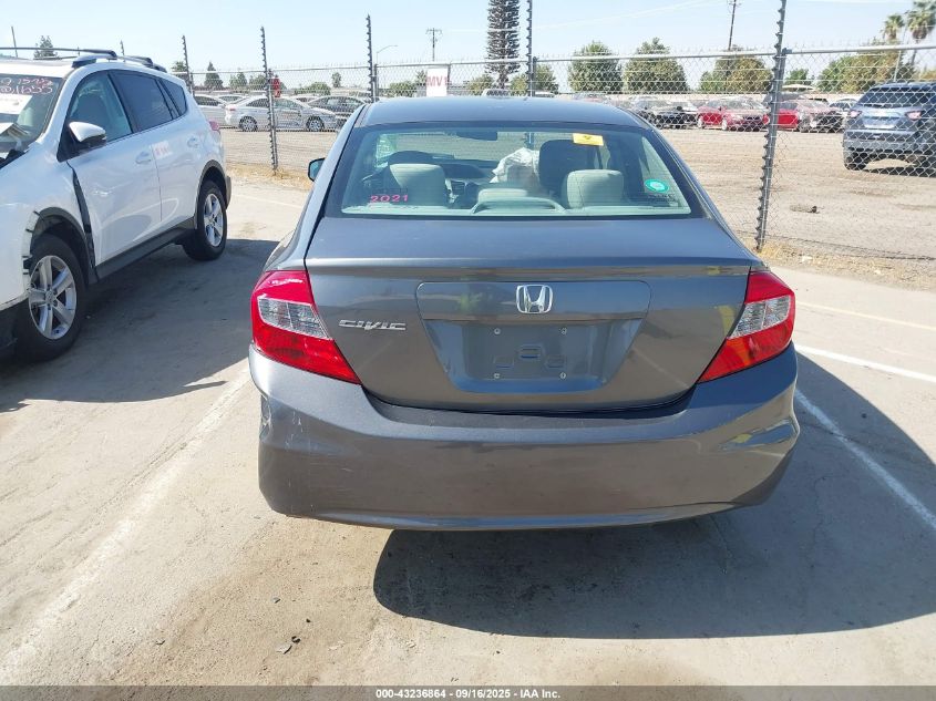 2012 Honda Civic Lx VIN: 19XFB2F51CE372137 Lot: 43236864