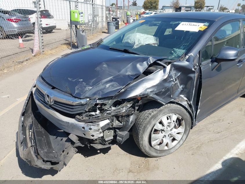 2012 Honda Civic Lx VIN: 19XFB2F51CE372137 Lot: 43236864