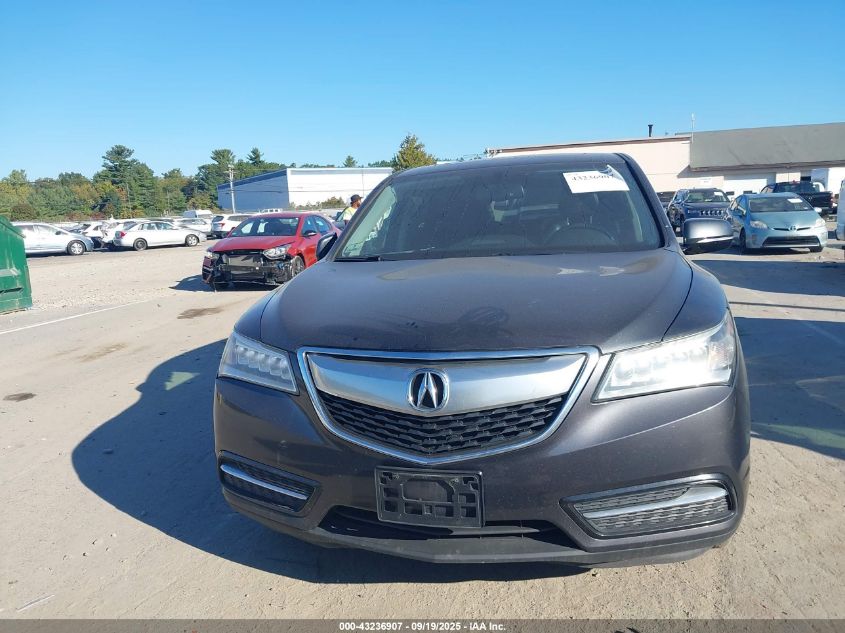 2014 Acura Mdx VIN: 5FRYD4H21EB011729 Lot: 43236907