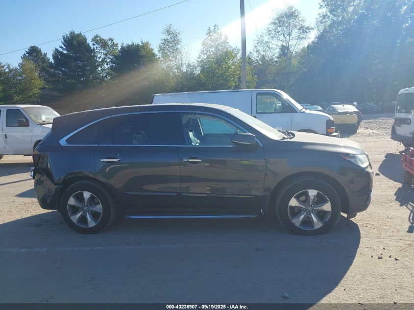 2014 Acura Mdx VIN: 5FRYD4H21EB011729 Lot: 43236907