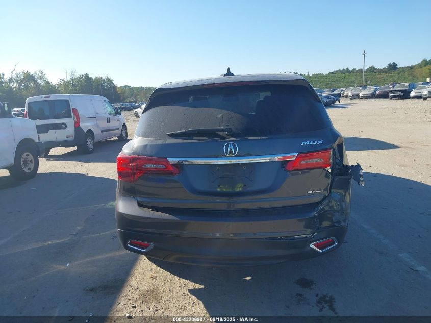 2014 Acura Mdx VIN: 5FRYD4H21EB011729 Lot: 43236907