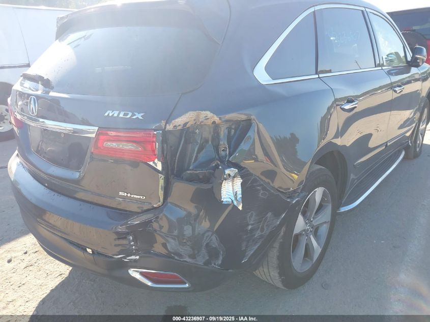 2014 Acura Mdx VIN: 5FRYD4H21EB011729 Lot: 43236907