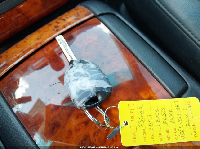 2007 Lexus Rx 350 VIN: 2T2GK31U47C012479 Lot: 43237096