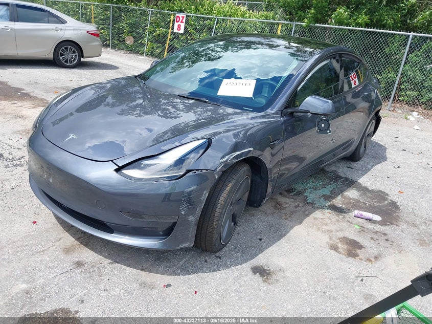 2023 Tesla Model 3 Rear-Wheel Drive grey sedan electric 5YJ3E1EA2PF576089 photo #3