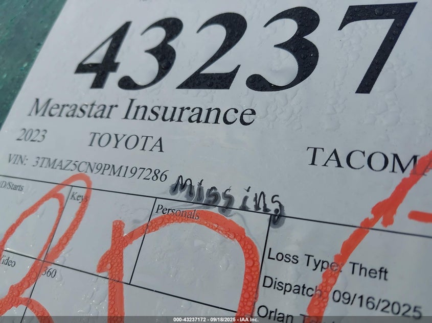 2023 TOYOTA TACOMA SR5 V6 - 3TMAZ5CN9PM197286