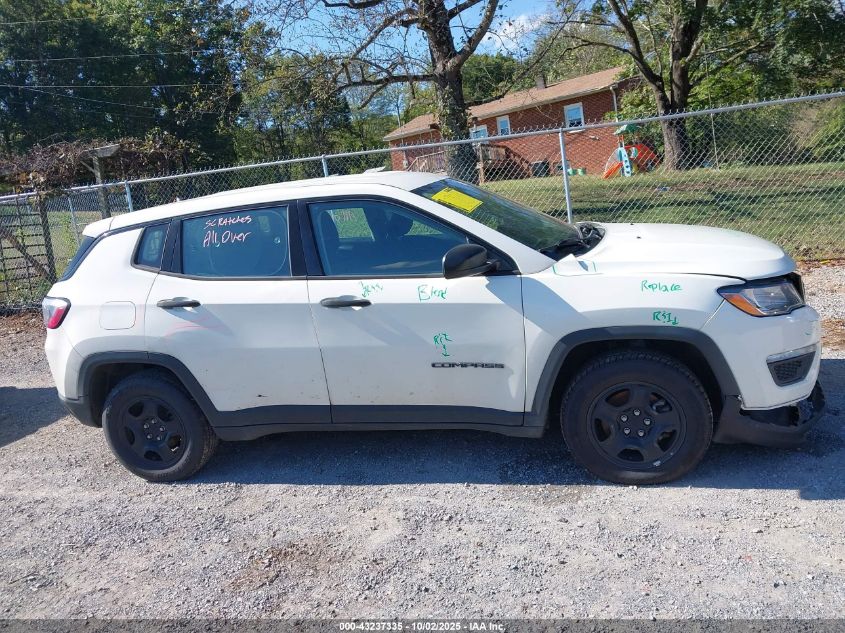 2018 Jeep Compass Sport Fwd VIN: 3C4NJCAB3JT263396 Lot: 43237335