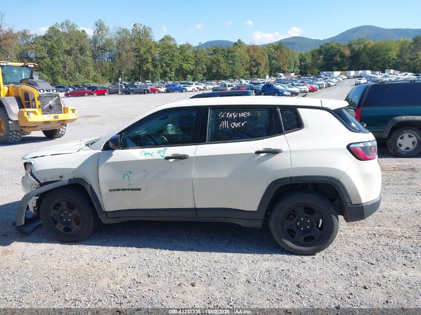 2018 Jeep Compass Sport Fwd VIN: 3C4NJCAB3JT263396 Lot: 43237335