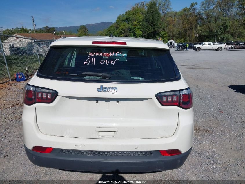 2018 Jeep Compass Sport Fwd VIN: 3C4NJCAB3JT263396 Lot: 43237335