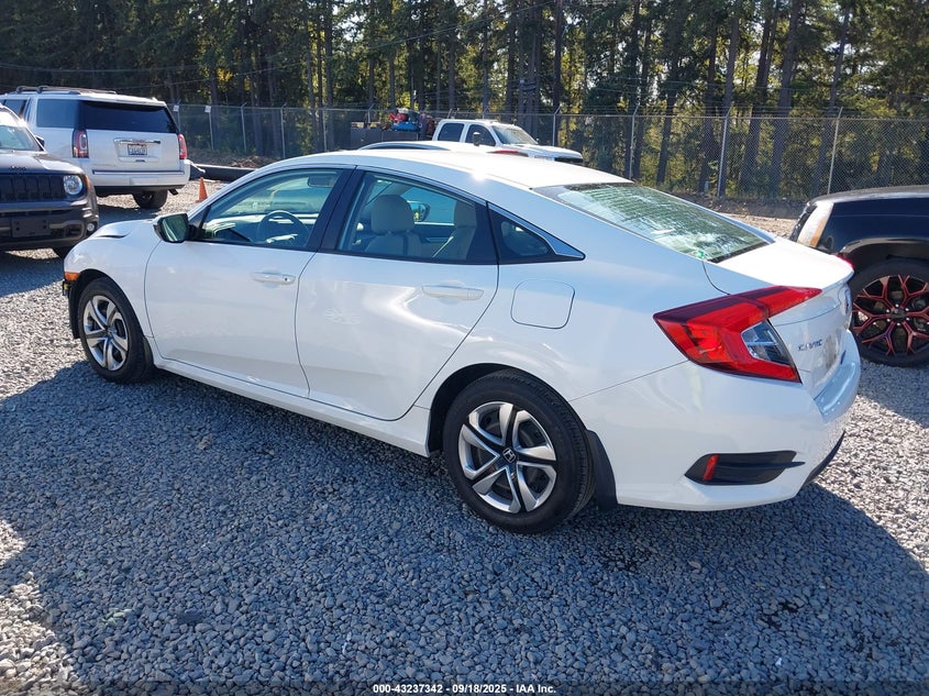 2016 Honda Civic Lx white sedan gasoline 19XFC2F55GE048840 photo #4