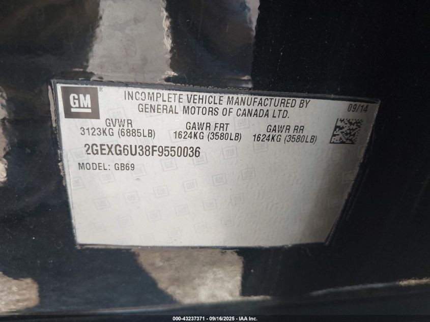 2015 Cadillac Xts V4U Coachbuilder Limousine VIN: 2GEXG6U38F9550036 Lot: 43237371