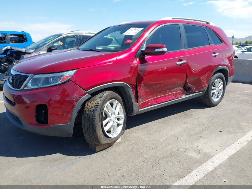 2014 Kia Sorento Lx V6 VIN: 5XYKT4A73EG494441 Lot: 43237396
