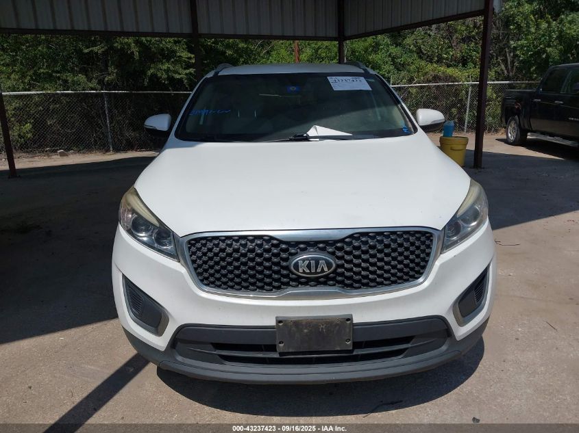 2016 Kia Sorento 2.4L Lx VIN: 5XYPGDA38GG059280 Lot: 43237423