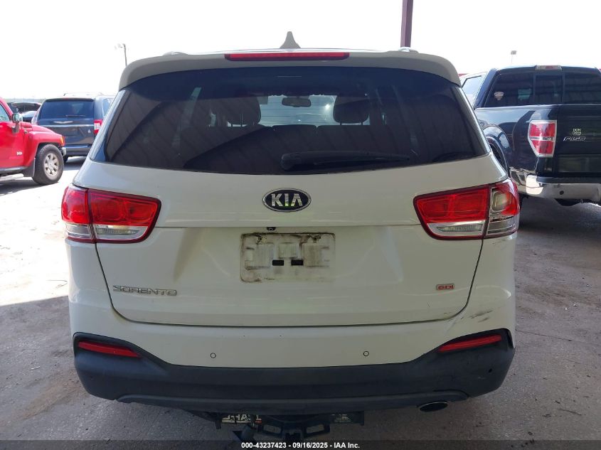 2016 Kia Sorento 2.4L Lx VIN: 5XYPGDA38GG059280 Lot: 43237423
