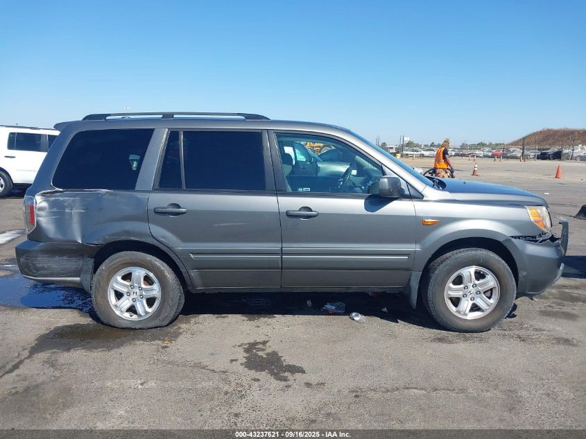 2008 Honda Pilot Vp VIN: 5FNYF28218B009869 Lot: 43237621