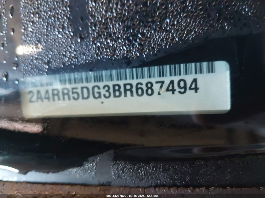 2011 Chrysler Town & Country Touring VIN: 2A4RR5DG3BR687494 Lot: 43237820