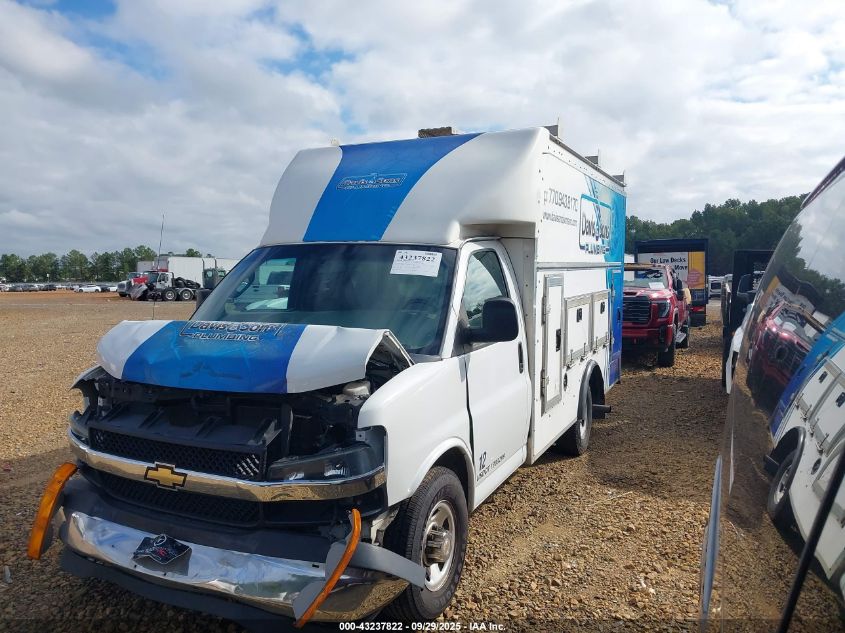 2019 Chevrolet Express Cutaway Work Van VIN: 1GB0GRFG0K1280198 Lot: 43237822