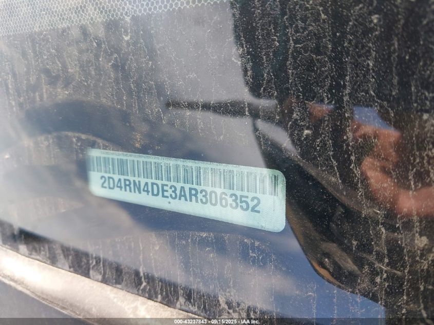 2010 Dodge Grand Caravan Se VIN: 2D4RN4DE3AR306352 Lot: 43237843