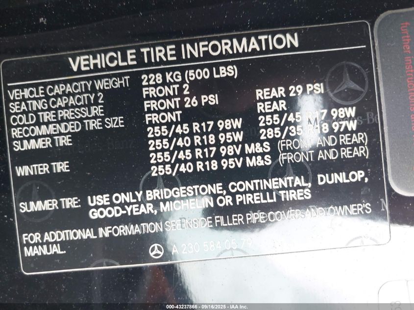 2005 Mercedes-Benz Sl 500 VIN: WDBSK75F55F101501 Lot: 43237866