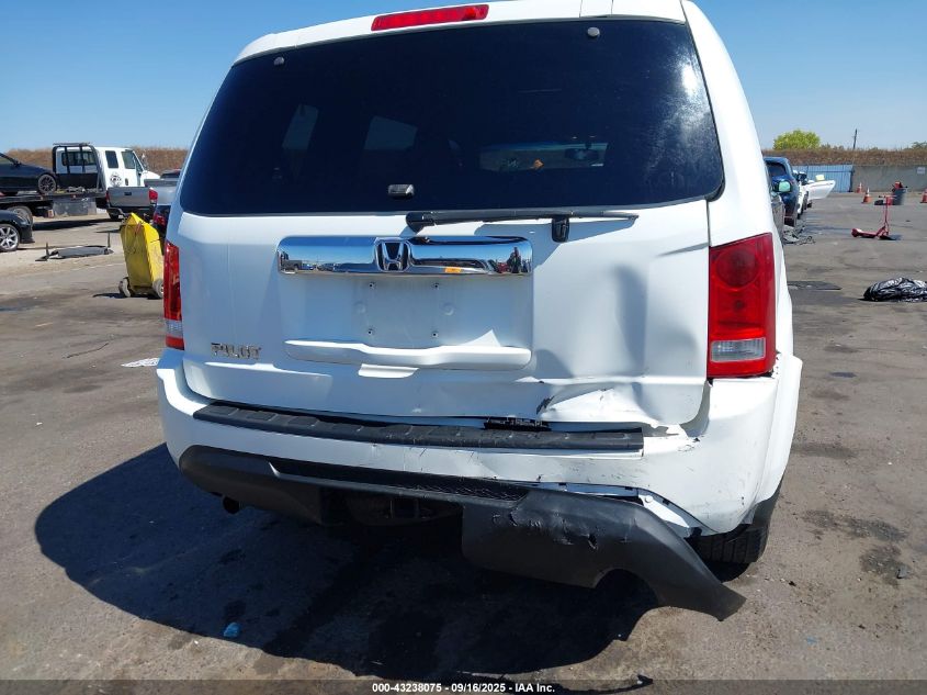 2012 Honda Pilot Lx VIN: 5FNYF3H27CB029672 Lot: 43238075