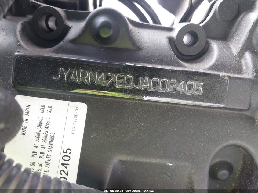 2018 YAMAHA XSR900 JYARN47E0JA002405