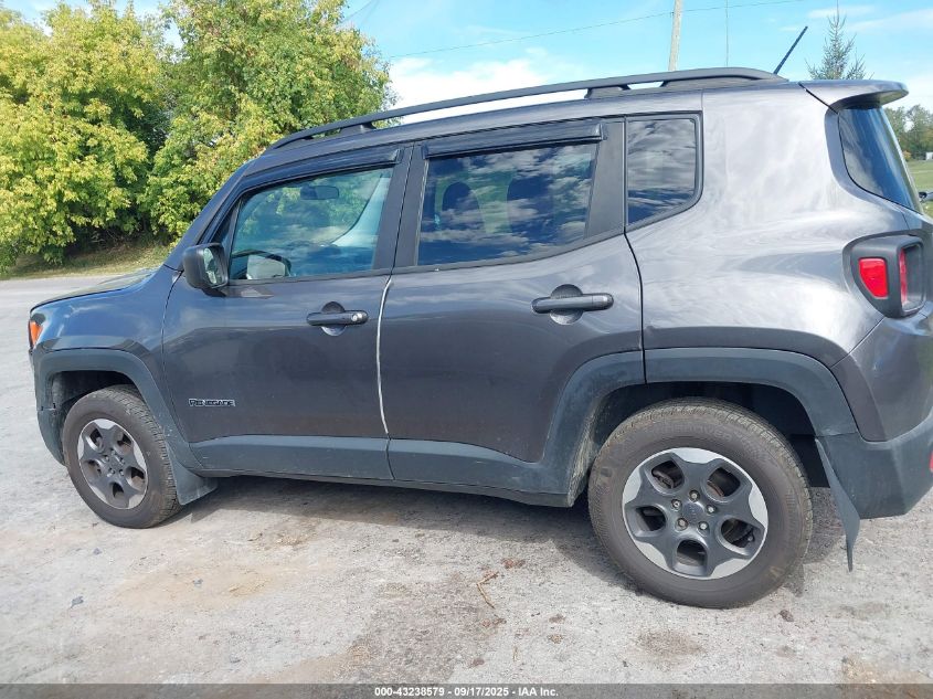 2016 Jeep Renegade Sport VIN: ZACCJBATXGPD63862 Lot: 43238579