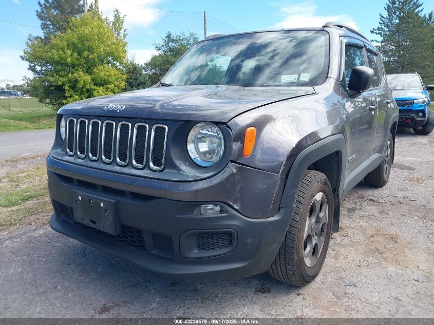 2016 Jeep Renegade Sport VIN: ZACCJBATXGPD63862 Lot: 43238579