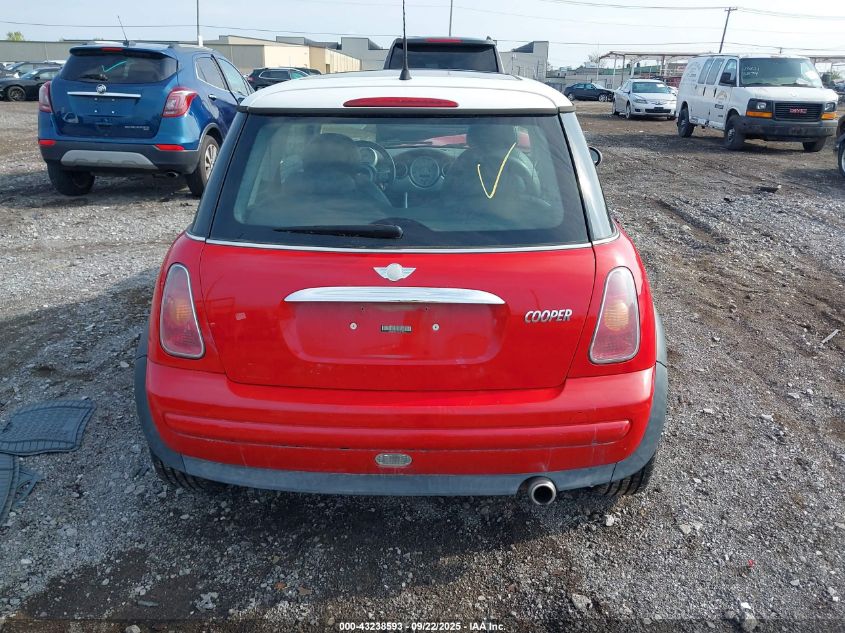 2004 Mini Cooper VIN: WMWRC33454TC54385 Lot: 43238593