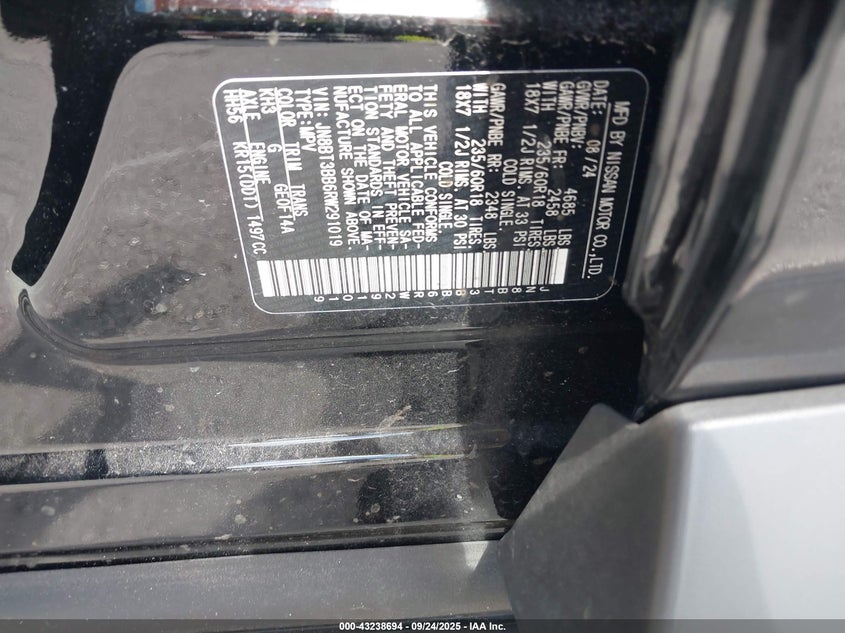 JN8BT3BB6RW291019 2024 NISSAN ROGUE photo no. 9